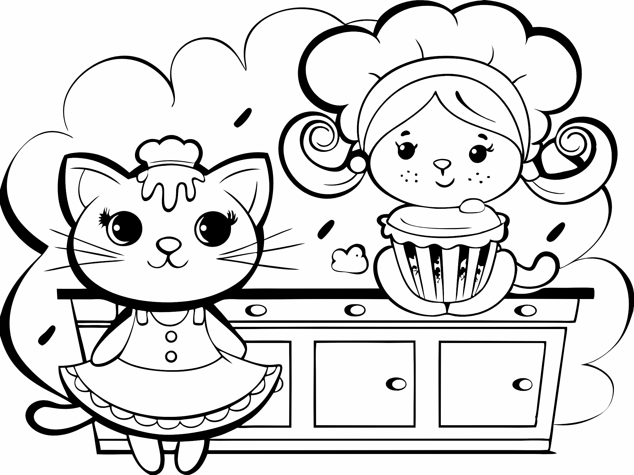 Cat In The Kitchen
